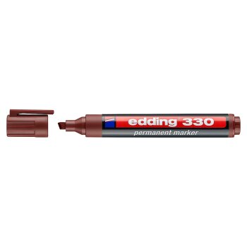 edding 330 permanentný popisovač - hnedý