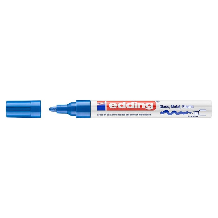 edding 750 lesklý lakový popisovač - modrý