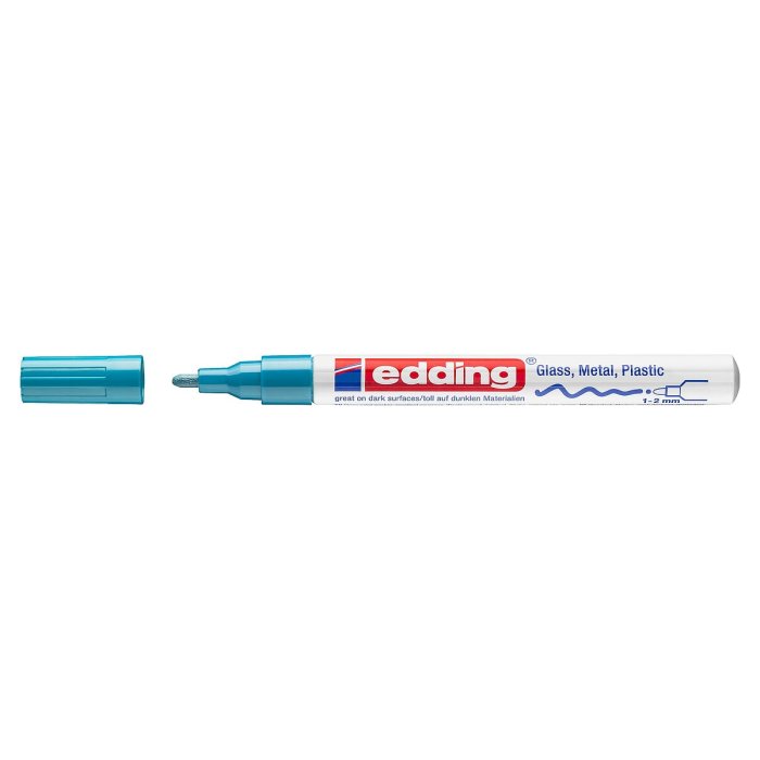 edding 751 lesklý lakový popisovač - svetlomodrý