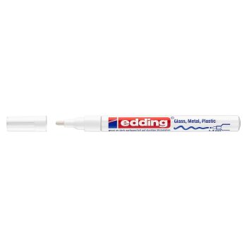 edding 751 lesklý lakový popisovač - biely