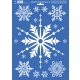 ARCH Vianočné adhézne okenné nálepky 35 x 25 cm - obojstranné biele vločky