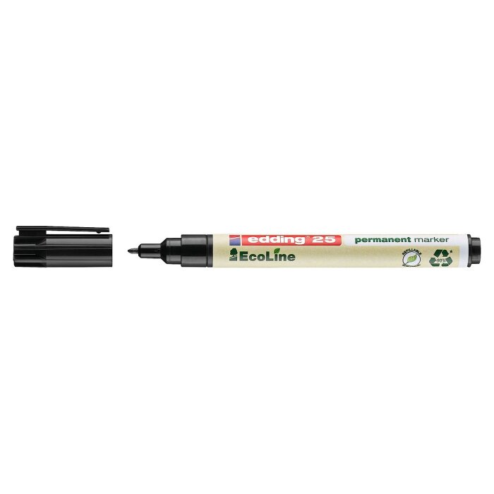 edding 25 EcoLine permanentný popisovač - čierny