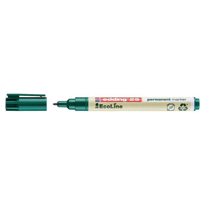 edding 25 EcoLine permanentný popisovač - zelený