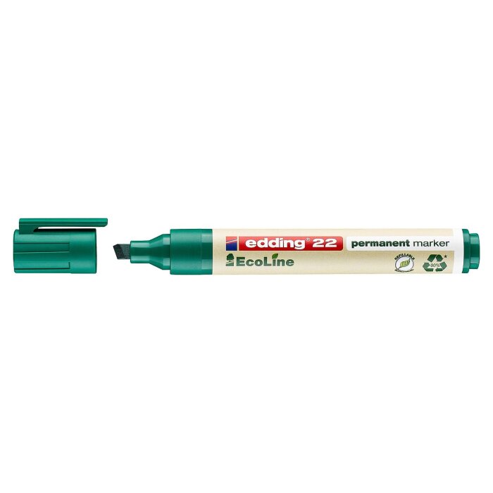 edding 22EcoLine permanentný popisovač - zelený