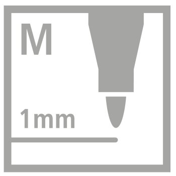 Filzstift mit Kappenring - STABILO Cappi - 24er Pack - mit 24 verschiedenen Farben