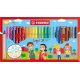 Filzstift mit Kappenring - STABILO Cappi - 24er Pack - mit 24 verschiedenen Farben