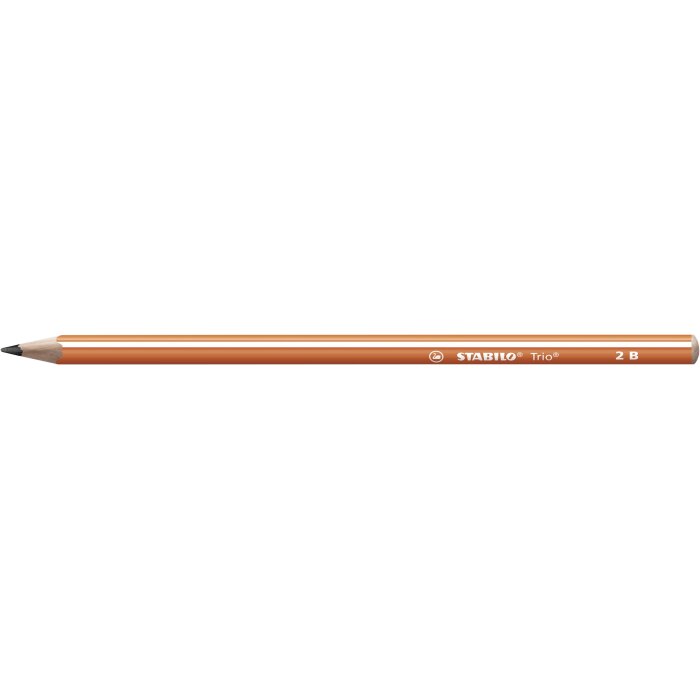 Dreikant-Schulbleistift - STABILO Trio Bleistift in orange - Einzelstift - Härtegrad 2B
