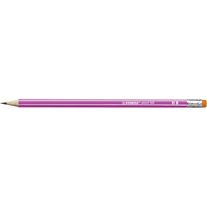 STABILO pencil 160 - ceruzka s gumou - samostatná ceruzka - tvrdosť HB - ružová