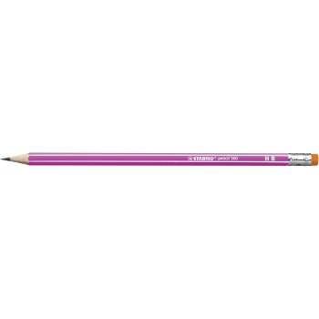 Bleistift mit Radiergummi - STABILO pencil 160 in pink -...