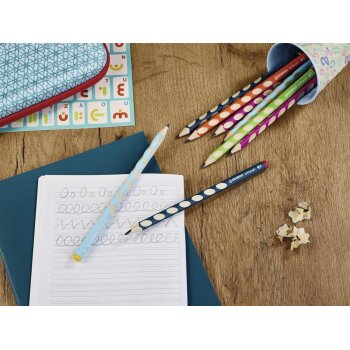 STABILO EASYcolors/graph - ergonomické strúhadlo pre pravákov - červené
