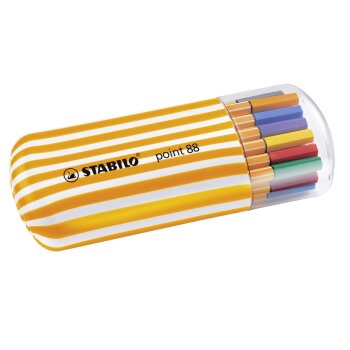 Fineliner - STABILO point 88 - 20er Zebrui - mit 20...