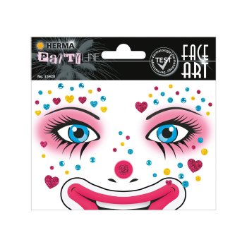 HERMA Face Art nálepky na tvár "Klaun...