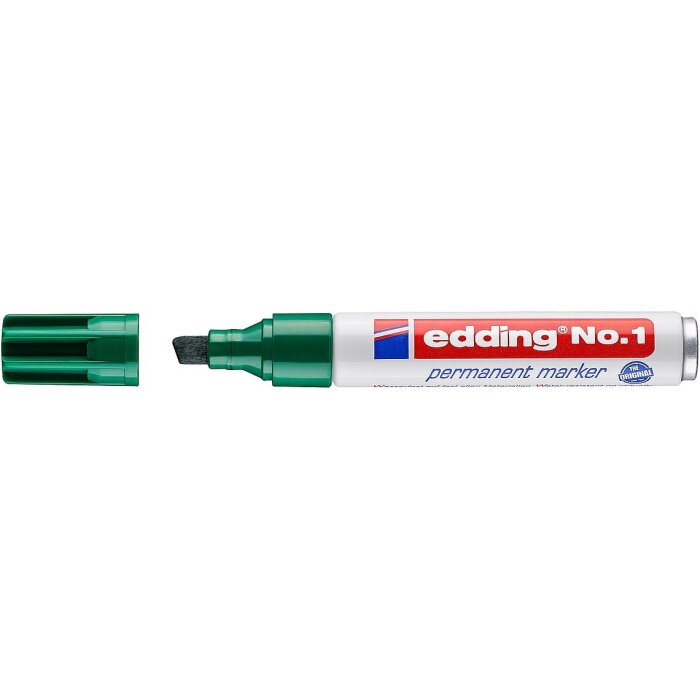 edding No. 1 permanentný popisovač - zelený