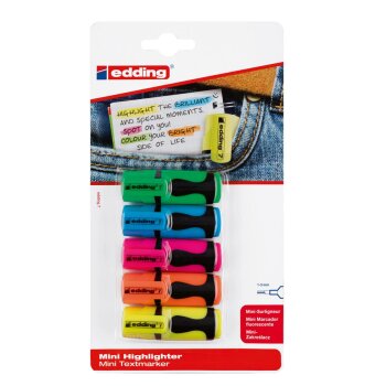 edding 7 Mini Textmarker 5er-Blister