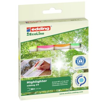 edding 24 EcoLine Textmarker 4er