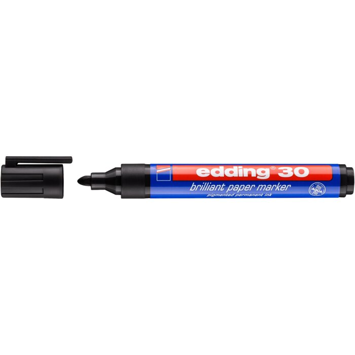 edding 30 Brilliant Papiermarker schwarz