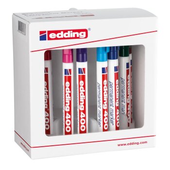 edding 400 permanent marker Systembox sort 10 Stk