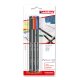 edding 1200 Fasermaler schwarz, rot, blau 3er