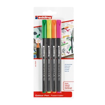 edding 1200 Fasermaler 4er Set Neon