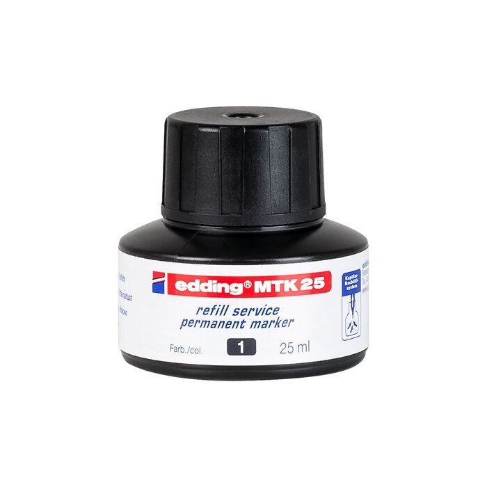 edding MTK 25 Nachfülltinte für Permanentmarker schwarz 25ml