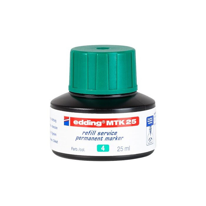 edding MTK 25 náhradný atrament do permanentného popisovača - zelený 25 ml