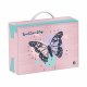oxybag detský lamino kufrík A4, hranatý - motýľ