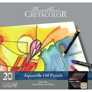 CRETACOLOR Aqua Stic akvarelové olejové pastelové kriedy - 20 ks - kovové puzdro
