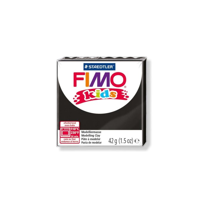 FIMO kids Modelliermasse, ofenhärtend, schwarz, 42 g