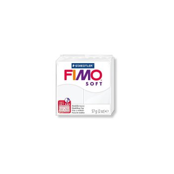 FIMO SOFT Modelliermasse, ofenhärtend, weiß, 57 g
