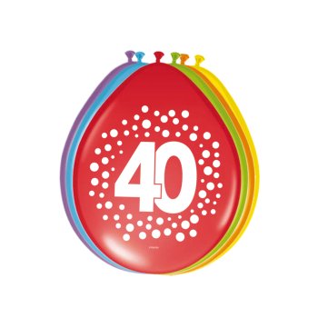 Folat 40. Geburtstag Ballons Happy Bday Dots 30 cm - 8...