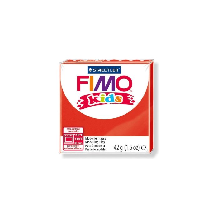 FIMO kids modelovacia hmota, tvrdnúca v rúre, 42 g - červená