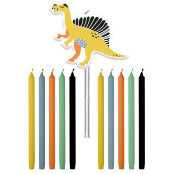 Folat Kerzen Dino Roars 10cm - 11 Stück