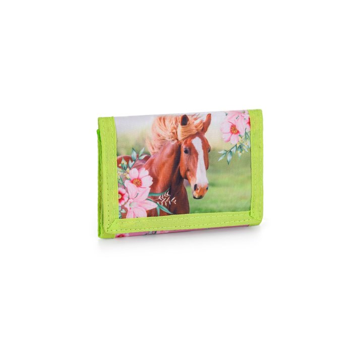 oxybag Detská textilná peňaženka so šnúrkou na krk - kôň