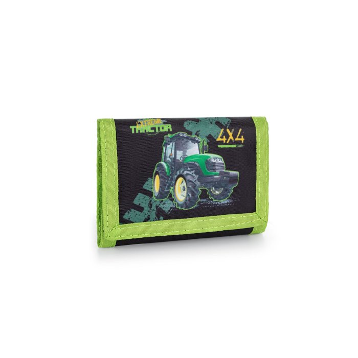 oxybag Detská textilná peňaženka so šnúrkou na krk -  traktor 4x4