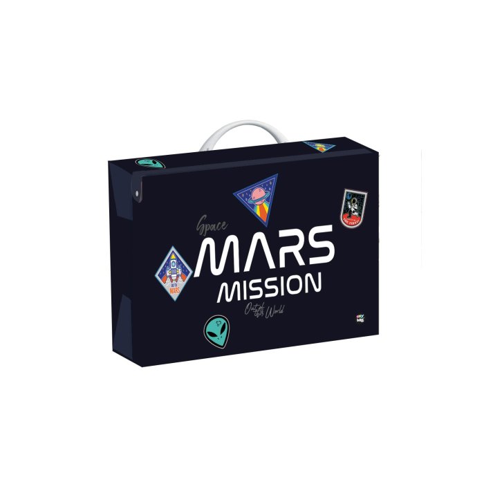 oxybag detský lamino kufrík A4, hranatý - Space / Mars Mission