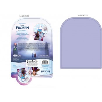 Disney kuchárska zástera - súprava - Ľadové kráľovstvo / Frozen - fialová