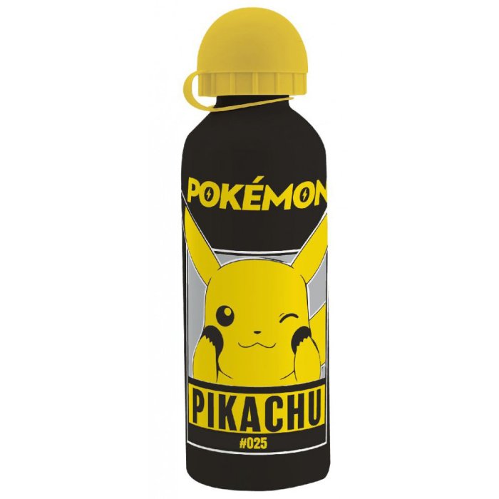 Javoli Hliníková fľaša na pitie 500 ml - Pokémon - Pikachu - čierna