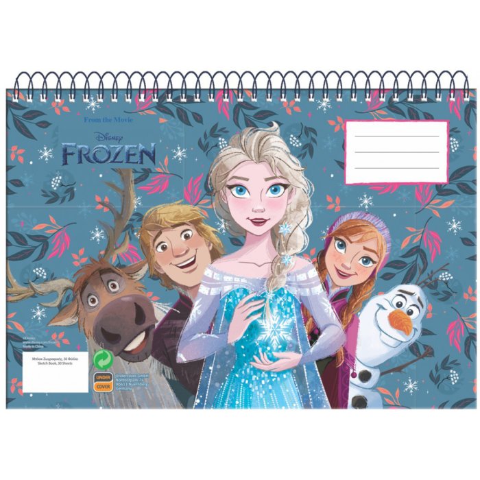 Javoli Disney Śpirálový skicár A4 30 listov - Frozen /  Ľadová kráľovná