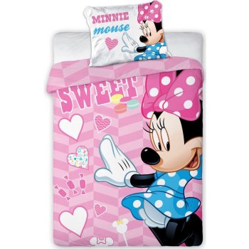 Javoli detská posteľná bielizeň / obliečky 100 x 135 / 40 x 60 cm bavlna - Minnie Mouse