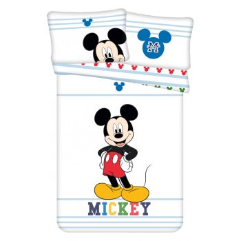 Javoli detská posteľná bielizeň / obliečky 100 x 135 / 40 x 60 cm bavlna - Mickey Mouse