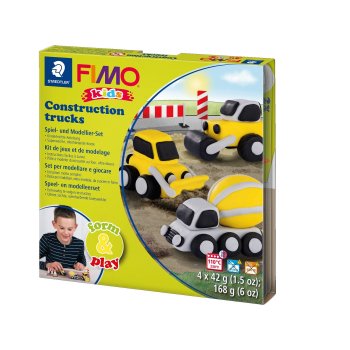 FIMO kids Modellier-Set Form & Play "Construction trucks"