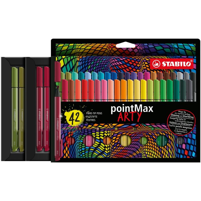STABILO fixka pointMax - ARTY - 42 ks balenie - 42 rôznych farieb