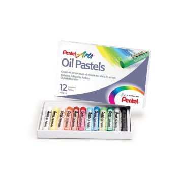 PentelArts olejový pastel PHN4, 12 ks v plastovom...