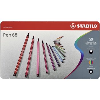 Premium-Filzstift - STABILO Pen 68 - 50er Metalletui -...