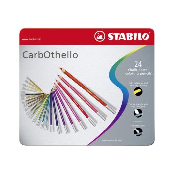 STABILO CarbOthello pastel v ceruzke - 24 ks v kovovom puzdre - 24 rôznych farieb