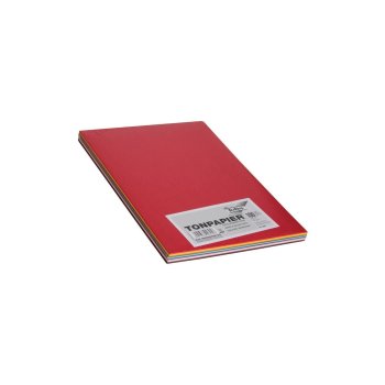 folia Tonpapier, DIN A4, 130 g/qm, 100 Blatt farbig sortiert