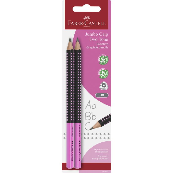 FABER-CASTELL ceruzka Jumbo GRIP TWO TONE - ružová - 2 ks