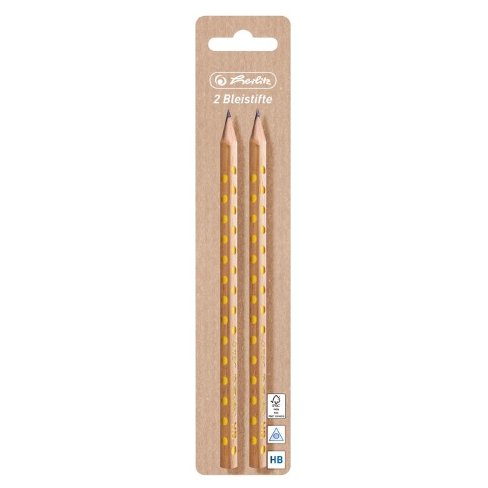 herlitz Bleistift Pure Glam, dreikant, 2er
