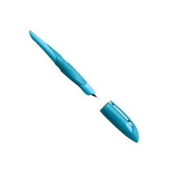 STABILO EASYbirdy 3D ergonomické školské plniace pero pre ľavákov so štandardným hrotom M - Wildlife Special Edition - modré - vrátane bombičky
