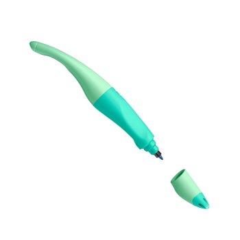 STABILO EASYoriginal ergonomické atramentové guľôčkové pero pre ľavákov - v pastelových odtieňoch mätovej zelenej - farba čiary modrá (vymazateľná) - vrátane bombičky